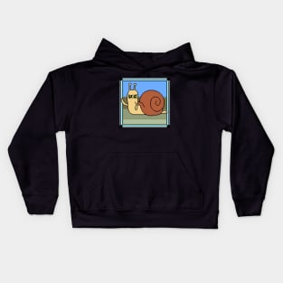 Lich Snail pixel art Kids Hoodie